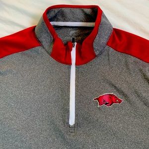 University of Arkansas half zip shirt